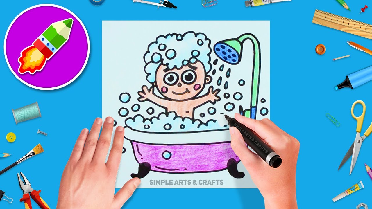 How To Draw A Shower Step By Step DIY Tutorial YouTube