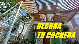 COCHERA TRANSFORMADA, pergola tipo ajedrez