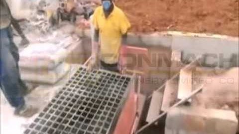 Conmach BlockKing-18MS Concrete Block and Interlock Making Machine during Block Production 3