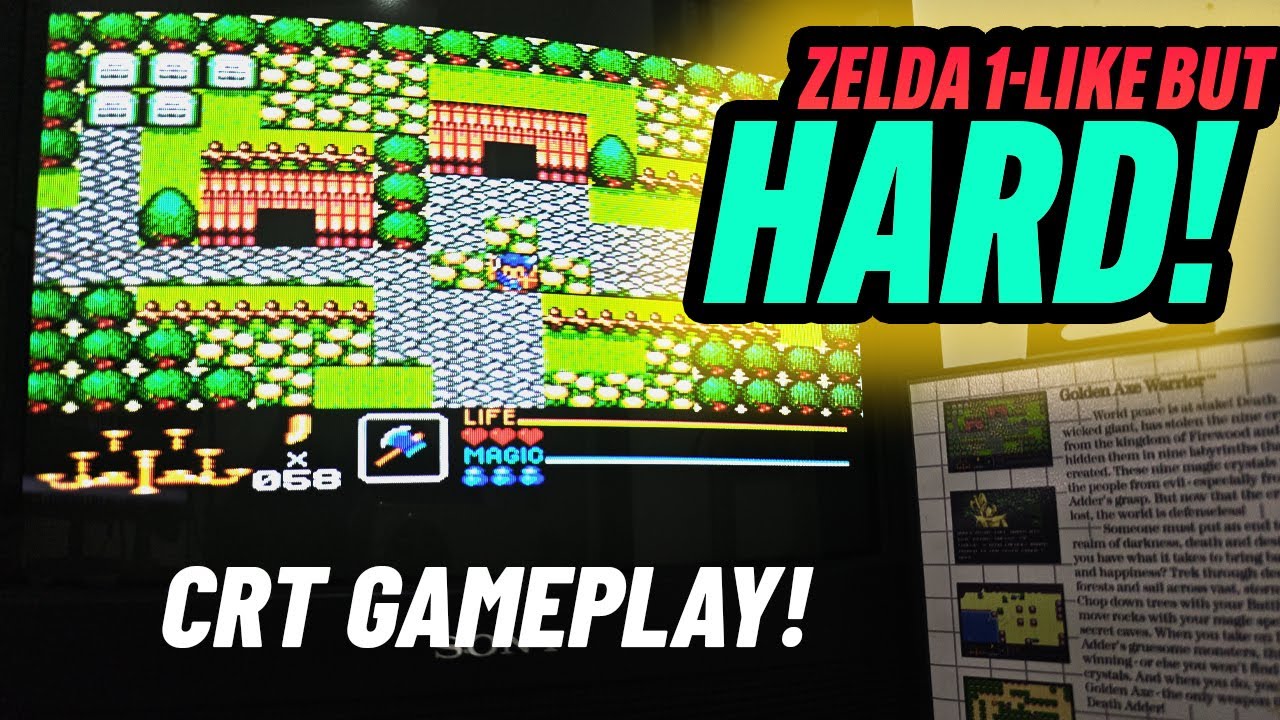 Golden Axe Warrior CRT Gameplay - This Sega game is AMAZING, I'M SOLD!