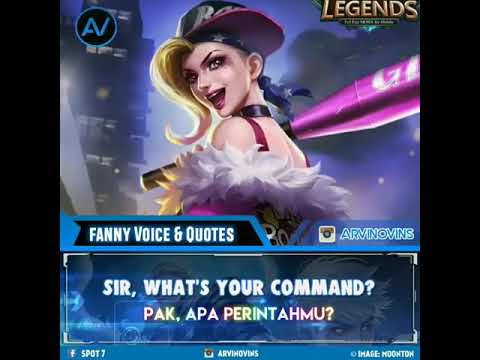 Fanny voice quotes kata bijak mobile legend bang bang 