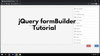 Build a Form Using jQuery formBuilder  | Create Form Using Drag and Drop jQuery formBuilder Tutorial