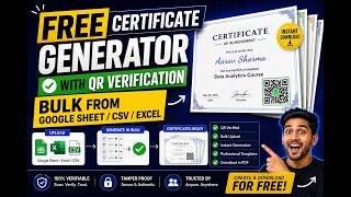 How to Create Verifiable Certificates in Bulk — Free (Google Sheets or CSV→ 1000s in Minutes)