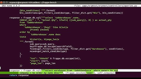 16. Frappe Controller, ORM and SQL in - ERPNext