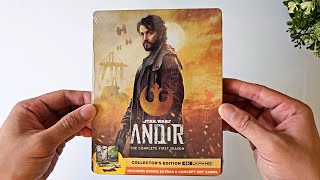 Andor Season One (Steelbook) 4K UltraHD Blu-ray DVD Unboxing  | Disc Menu Reveal