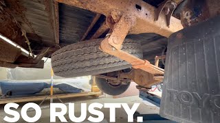 How to Remove Spare Tire on Rusty Toyota Pickup Truck by 6th Gear Garage 2,186 views 3 months ago 1 minute, 5 seconds