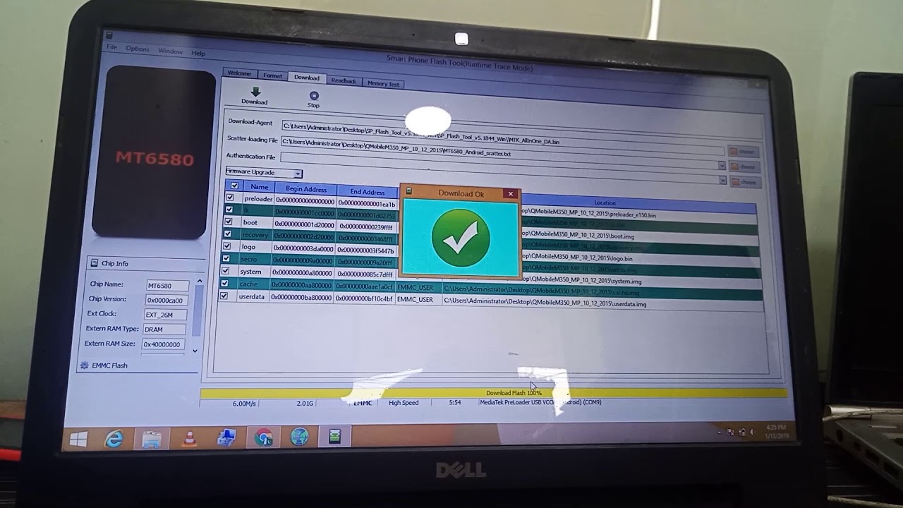 QMobile M350 Flash Done With SP Flash Tool (Gsm-Huzaifa)