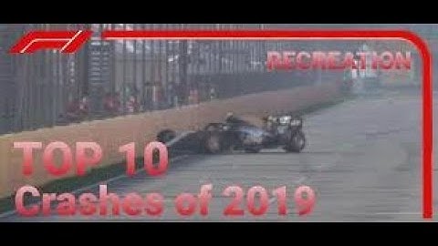 F1 2019 Game | Top 10 Biggest F1 Crashes of 2019! RECREATION
