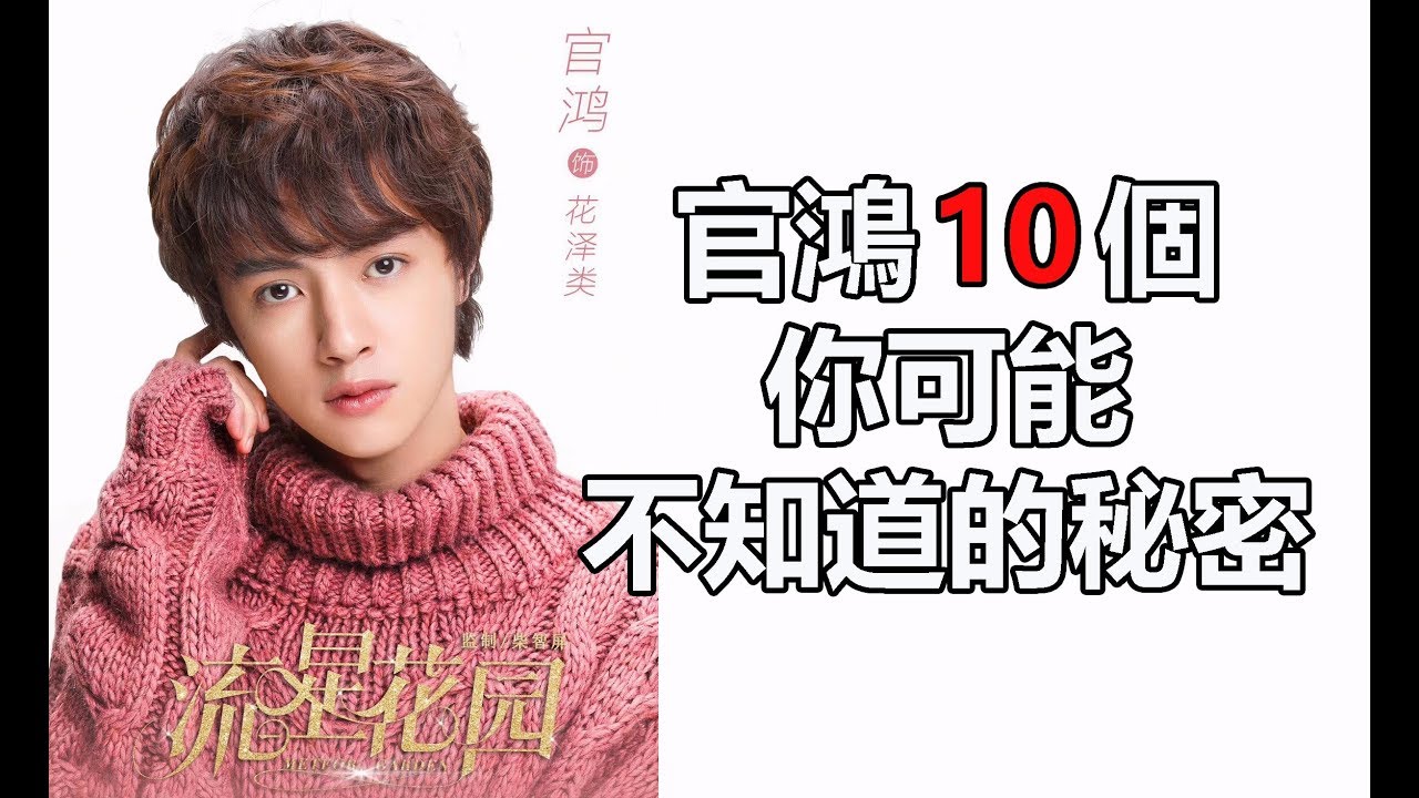 新版流星花園偶像劇男主角:官鴻10個你可能不知道的秘密 - YouTube