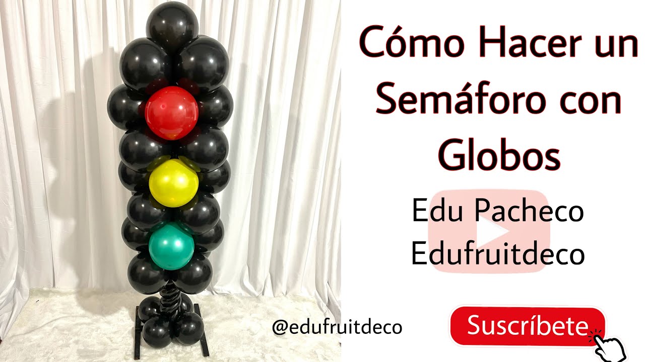 Cómo hacer un número con cartón y globos 