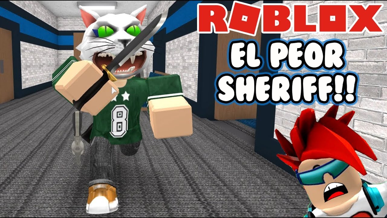 El Peor Sheriff De Roblox Youtube - piggy vs pelo tocino en murder mystery el mejor sheriff de roblox juegos roblox en espanol youtube