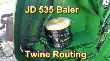 Twine Routing JD 535 Baler; How to load twine in a double twine arm baler.