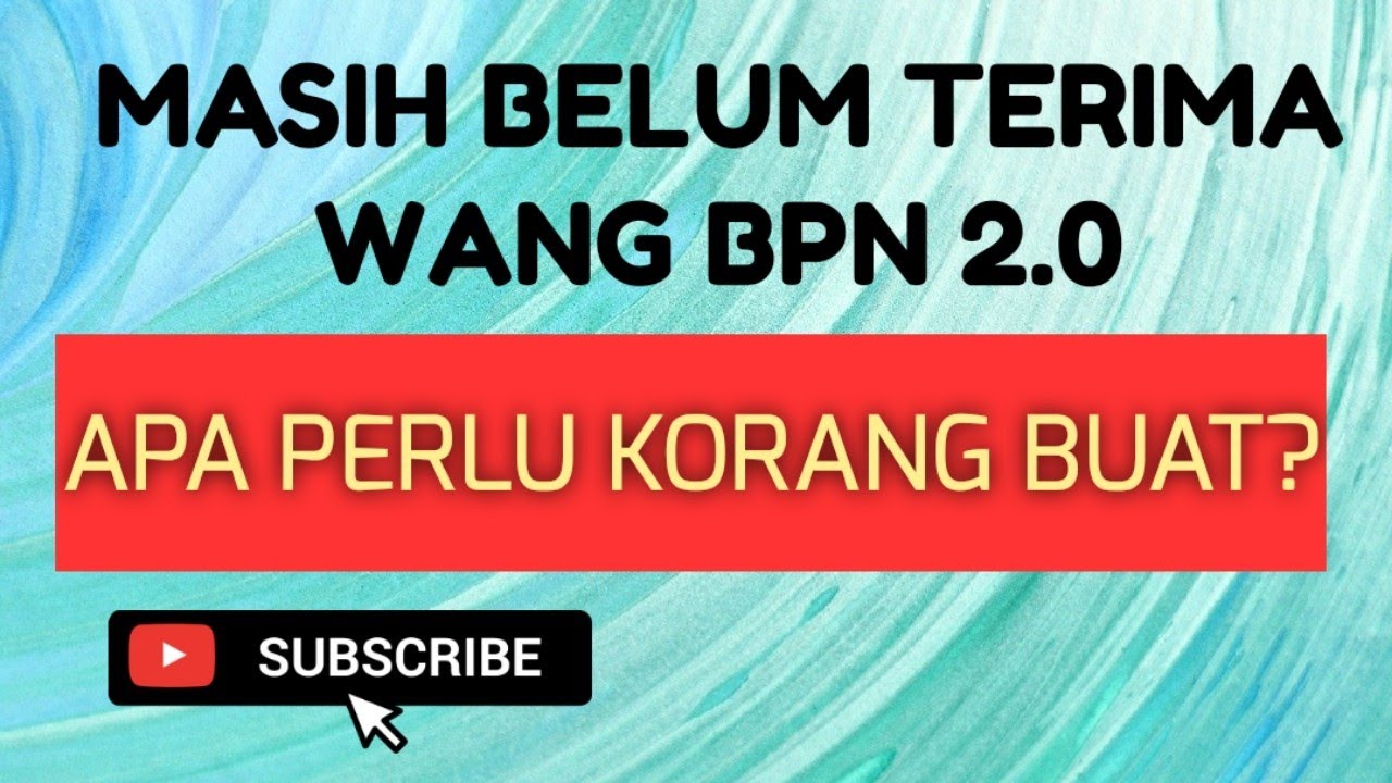 Apa Perlu Korang Buat Kalau Duit Bpn 2 0 Masih Belum Masuk Dah Nak November Dah Ni Youtube