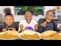 Okra soup  fufu chop stick food challenge  extremely hard challenge 