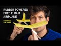 Free flight simple model airplane glider or rubber powered  fly inside the house