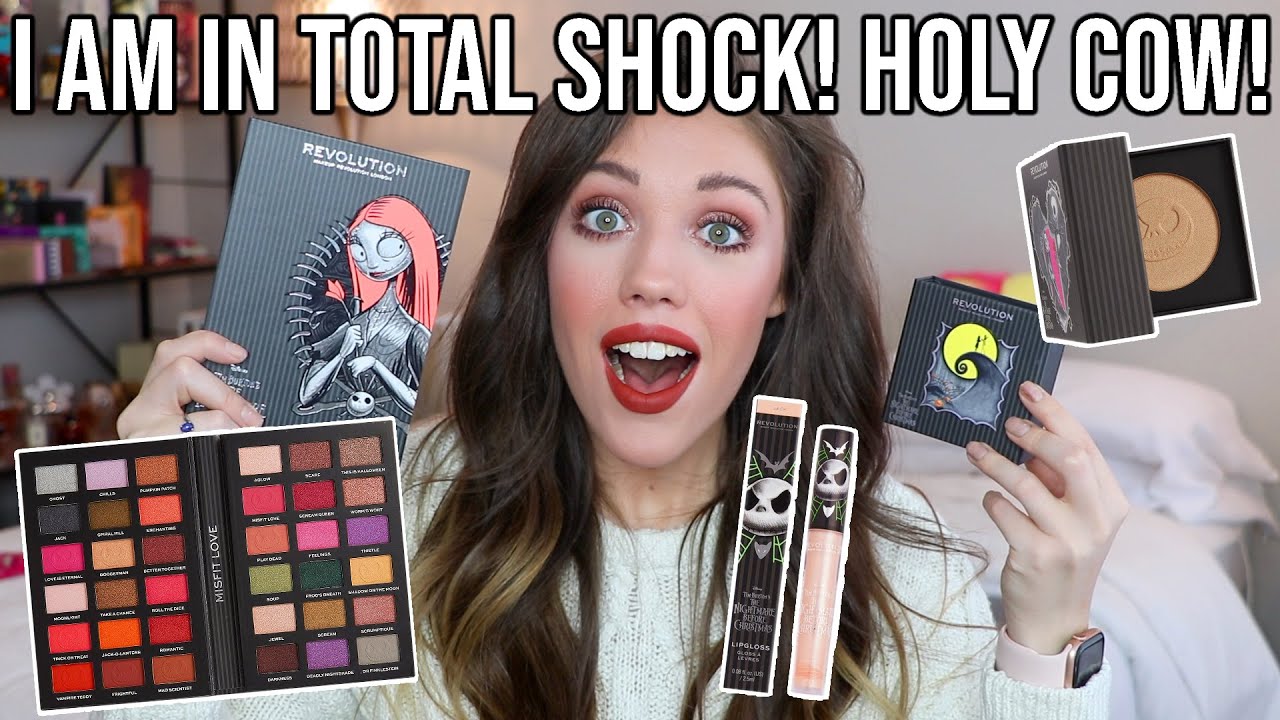 MAKEUP REVOLUTION NIGHTMARE BEFORE CHRISTMAS PALETTE REVIEW! | Kenzie Scarlett