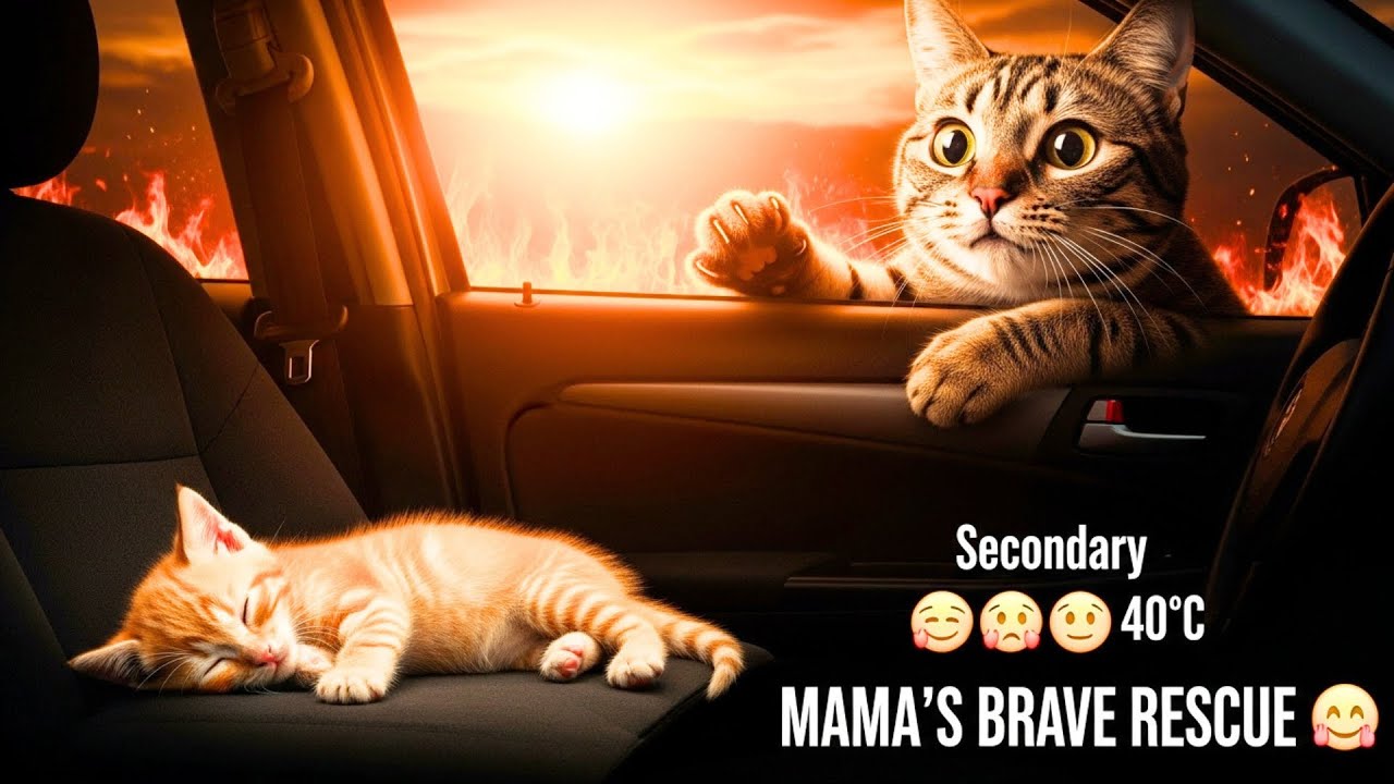 Kattungen Fanget i Hete ☀️ Mama Cat's Livreddende Redning ❤️ | Rørende Historie!