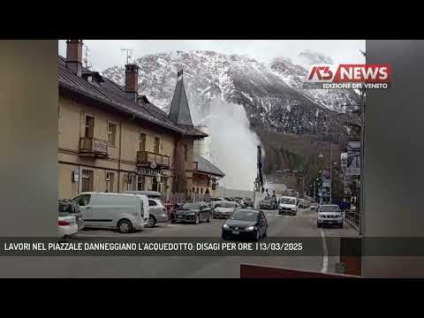 LAVORI NEL PIAZZALE DANNEGGIANO L'ACQUEDOTTO: DISAGI PER ORE  | 13/03/2025