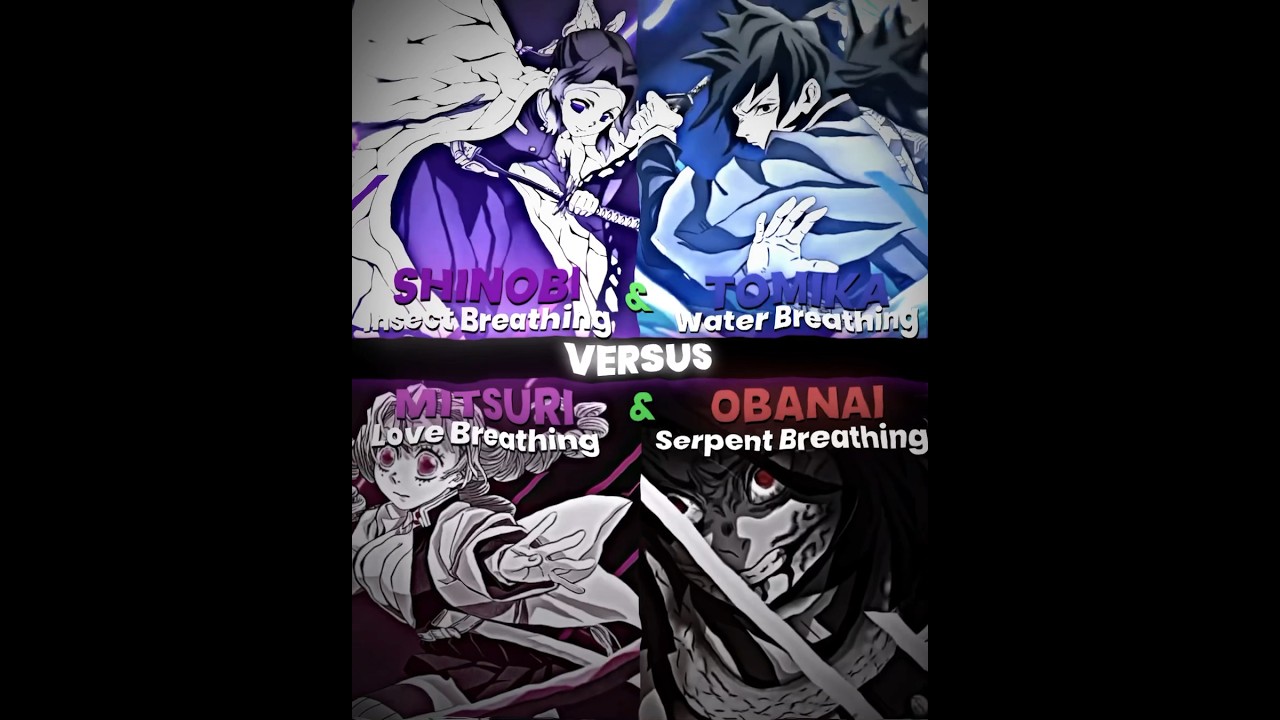 SHINOBU AND GIYU VS MITSURI AND OBANAI || Who is strongest