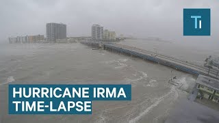 This timelapse shows Hurricane Irma slamming Miami Beach