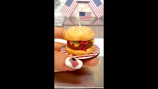 #Shorts 🎬 Mini HAMBURGER cake 🍔🍰🎂/ mini cooking / mini food / tiny kitchen / miniature cooking 🍔🍰🎂