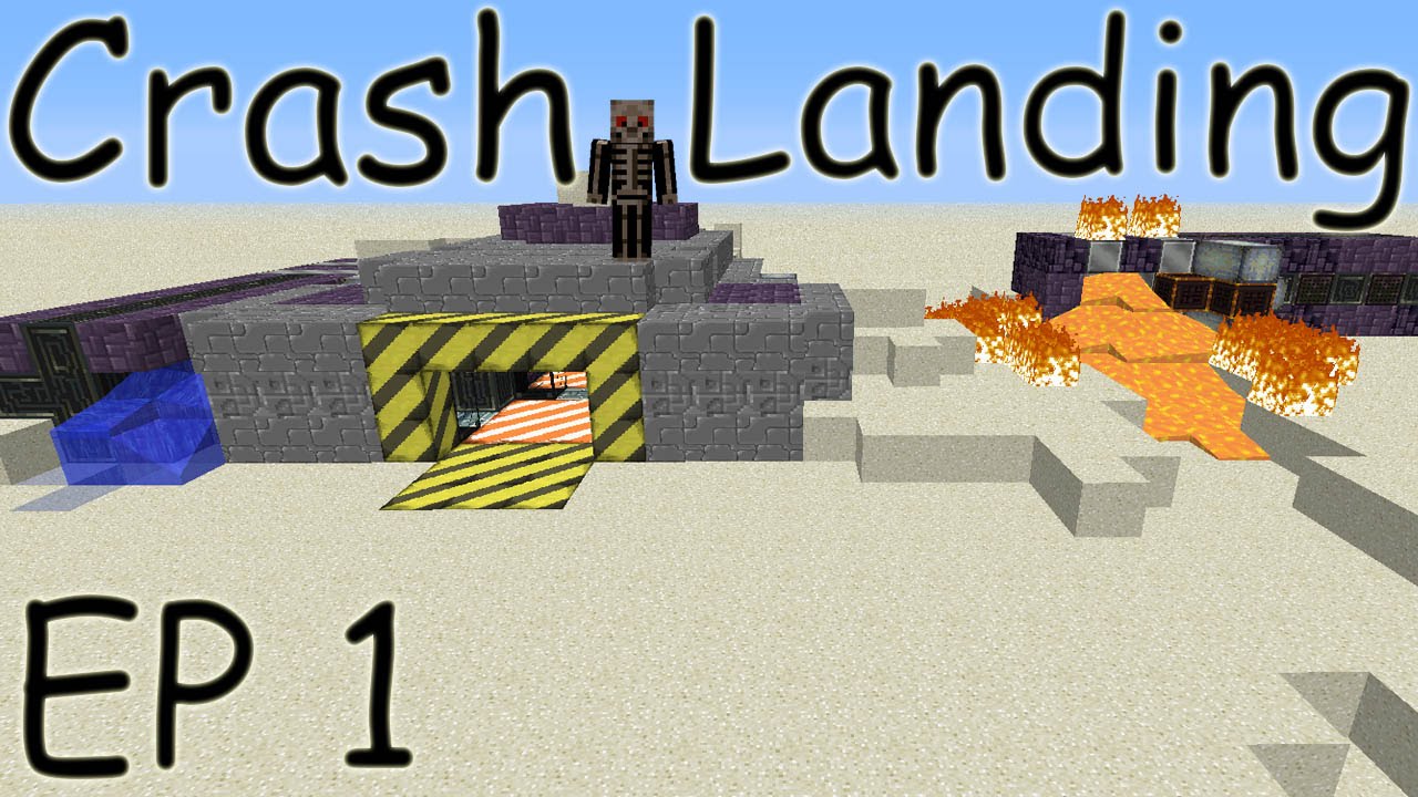 Let's Play : Modded Minecraft : Crash Landing : Ep 1 : Crashed , Alone