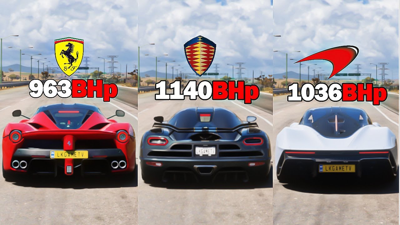 FH5 Drag Race - Laferrari Vs Speedtail Vs Agera Rs - YouTube