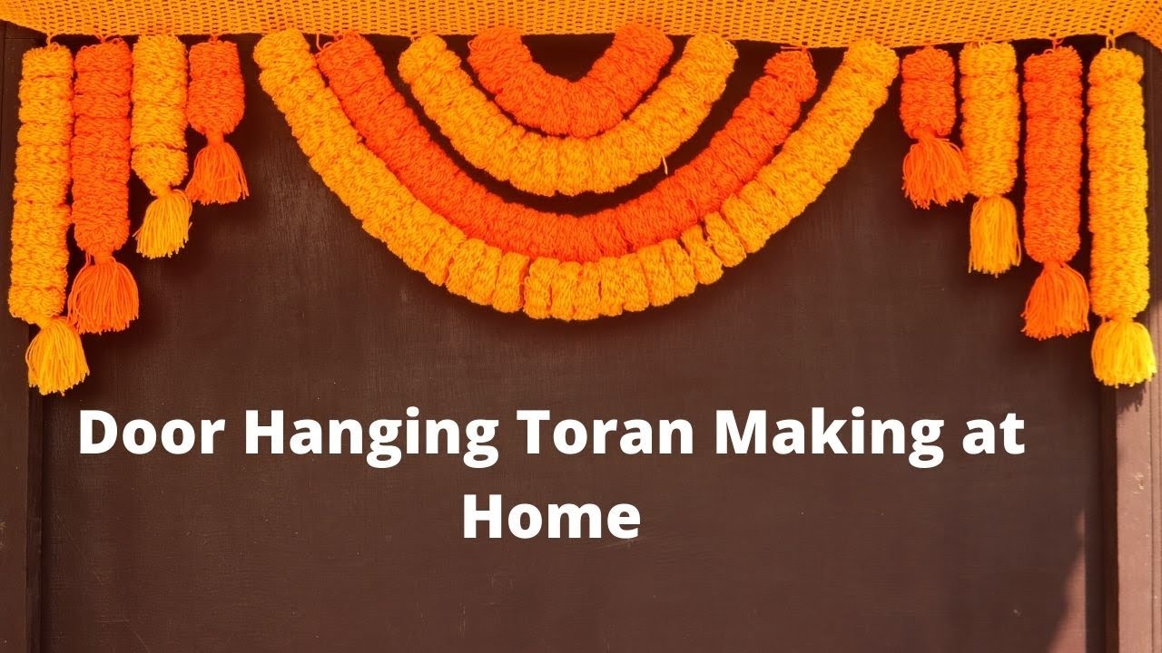 Door Hanging Toran Making at Home | Woolen Toran New Design | Door Hanging Crochet #ToranMaking.