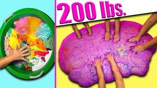 200 lbs of Slime! GIANT SLIME GIVEAWAY! Mixing all my slime!