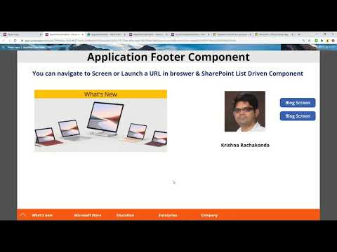 Power Apps : Application Footer Component - YouTube