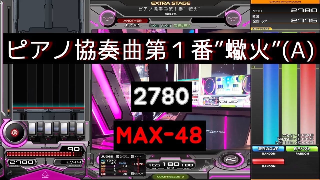 ピアノ協奏曲第1番”蠍火”(A) 2780(MAX-48)(歴代+8) - YouTube