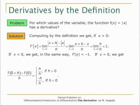 example of problem solving in derivative
