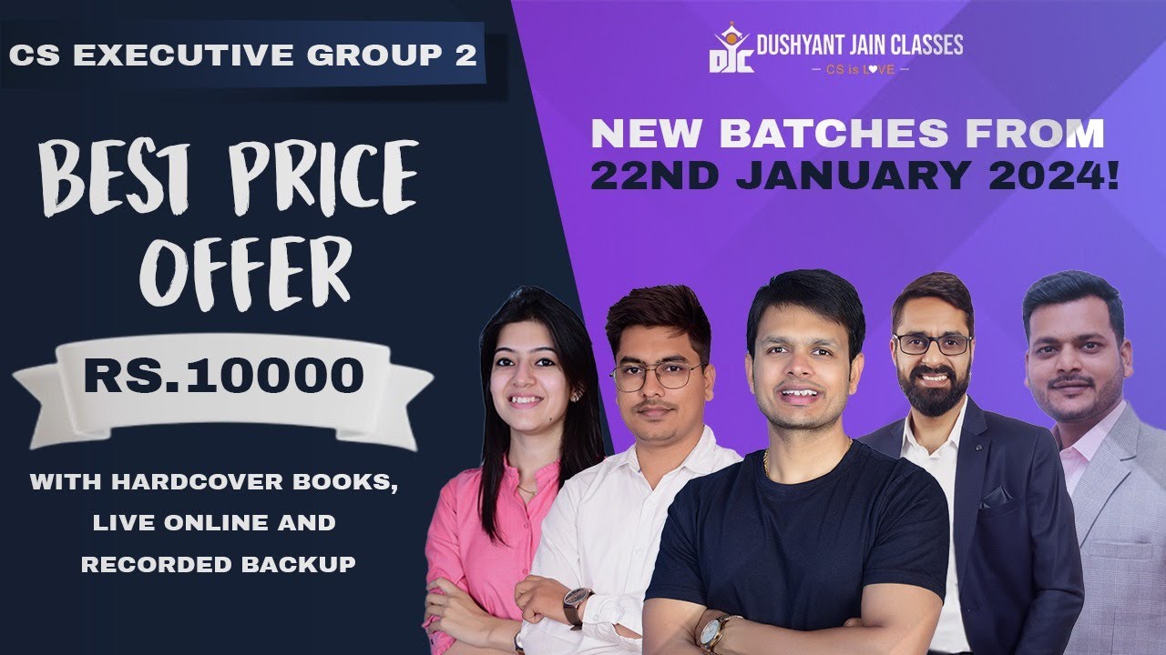 Demos Day 3 - CS Exe Module 2! CMSL 8.30 AM, IPR 10.15AM, ECIPL, 11.30Am, Tax 1.30 Am! DJC