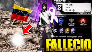 THE PLAYER WHO DIED IN THE VENEZUELA EARTHQUAKE!! FREE FIRE