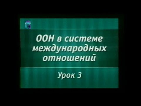 Урок 3. Компетенция и сферы деятельности ООН