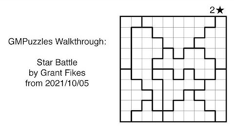 GMPuzzles - 2021/10/05 - Star Battle by Grant Fikes