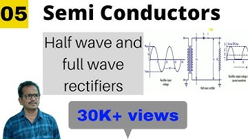 Half wave rectifier and full wave rectifier in telugu for class 12 | semiconductors