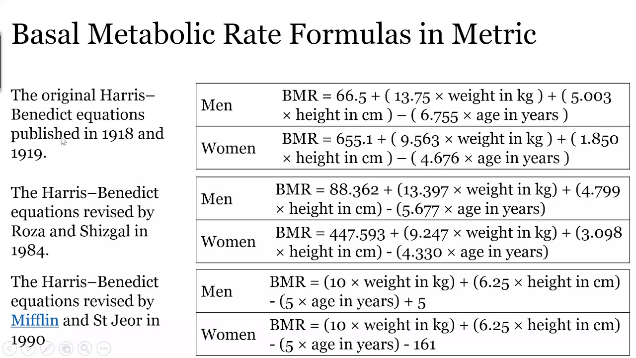 Calculate BMR