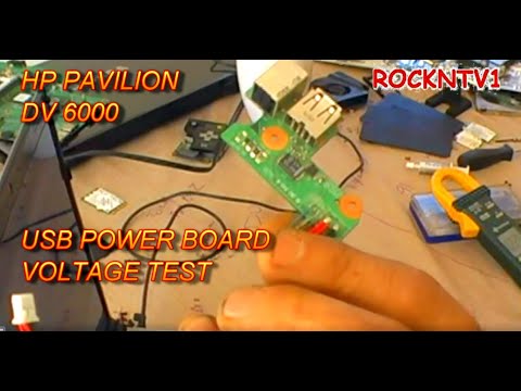 USB POWER BOARD VOLTAGE TEST Laptop Repair Hewlett Packard Dv6000