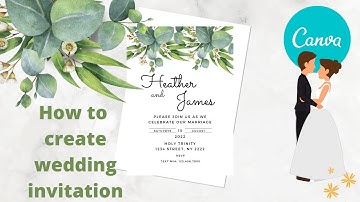 Canva Tutorial #7 : How to make greenery Invitation | DIY #diy wedding invitaiton