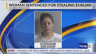 Woman sentenced for stealing $140,000