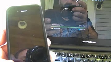 Google Chromecast using a Motorola Atrix Lapdock as a Portable Display