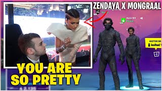 MONGRAAL Gets NERVOUS After ZENDAYA Shows up On LIVE Stream \& FLEXES NEW DUNE Skin (Fortnite)