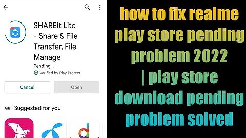 how to fix realme play store pending problem 2022 | play store download pending problem solved