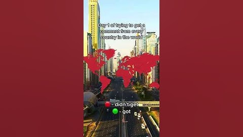 Day 1 of trying to get a comment from every country in the world