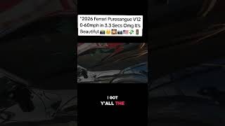 "2026 Ferrari PurosanGue V12 😲🇺🇸🚀🤘🏁⭐:#foryou #foryoupage #subscribe #support #trending #motivation