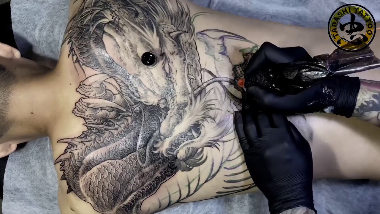 hình tattoo chất Update 2022 Dragon Tattoo FULL BACK - AMAZING Freehand Skill from Trung Tadashi