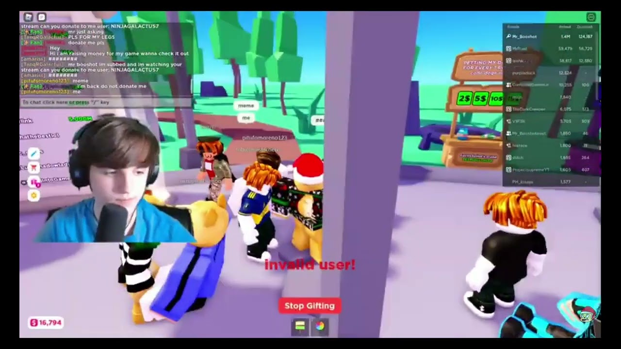Mr booshot donate me on stream YouTube