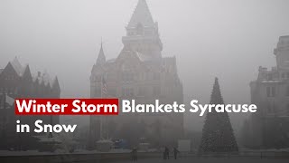 Winter Storm Blankets Syracuse in Snow | Central New York Weather