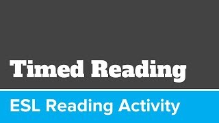 Timed Reading ESL Activity